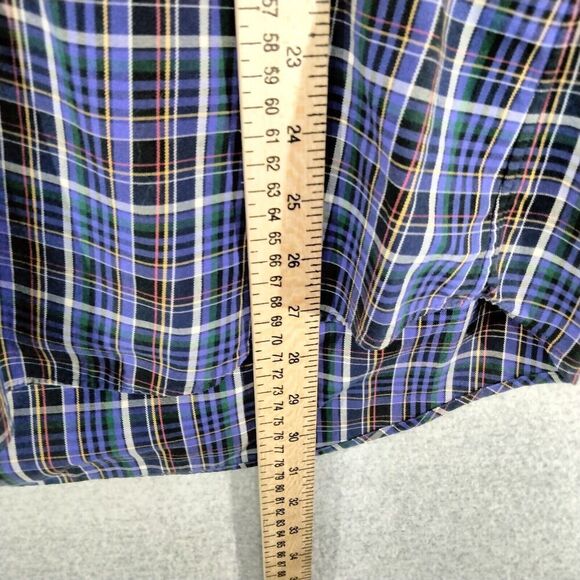 Ralph Lauren Button Down Shirt Mens L Blue Purple Plaid Long Sleeve Custom Fit - Picture 4 of 11